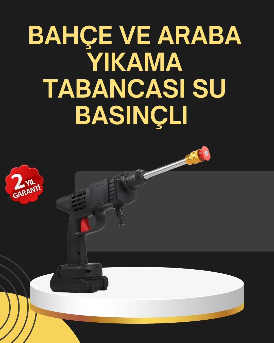 Mey İthalat® 48V Şarjlı Basınçlı Yıkama Tabancası Köpük ve Çift N