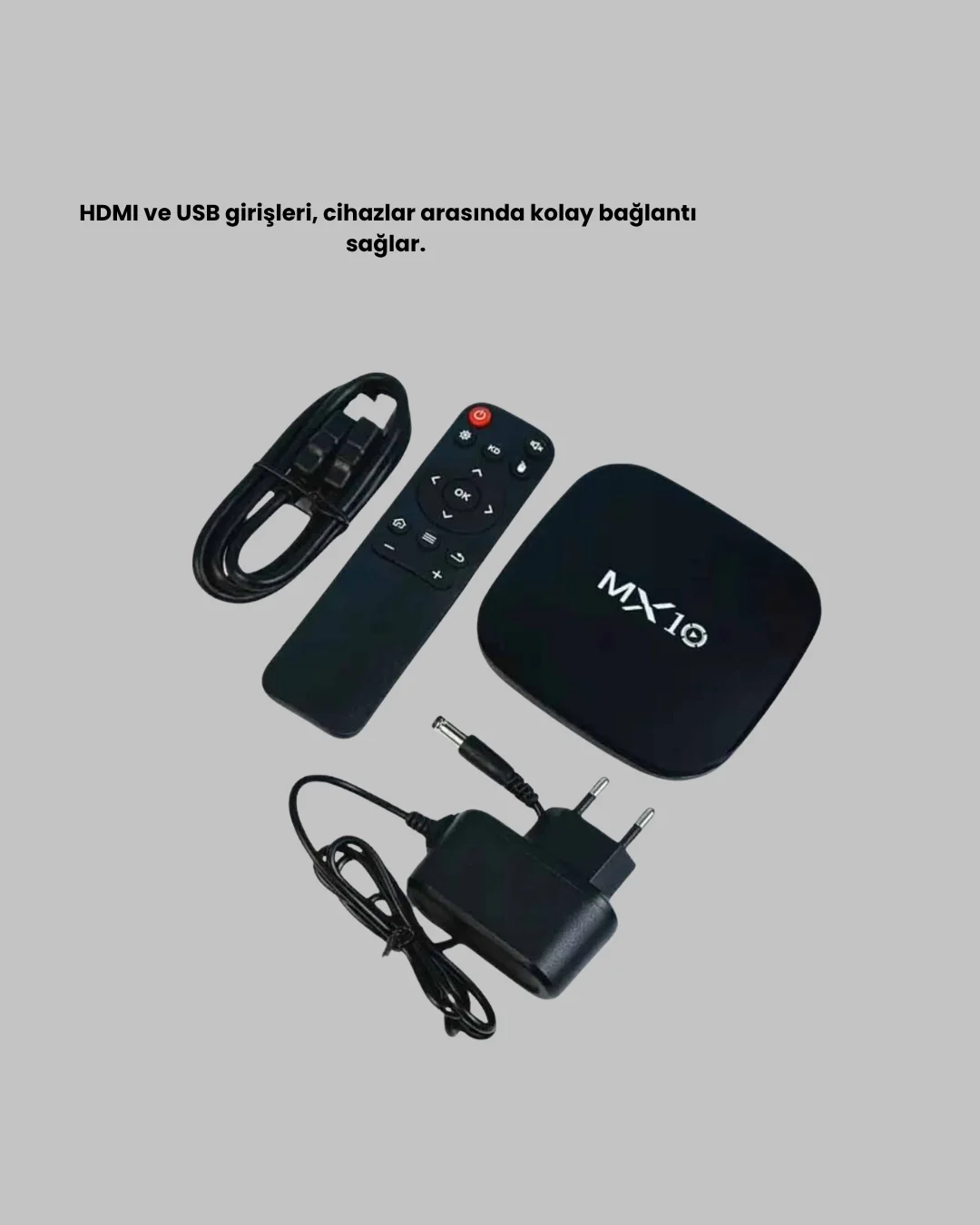 Mey İthalat® 4K Ultra HD TV Kutusu – 8 GB Hafıza, Google Asistan,