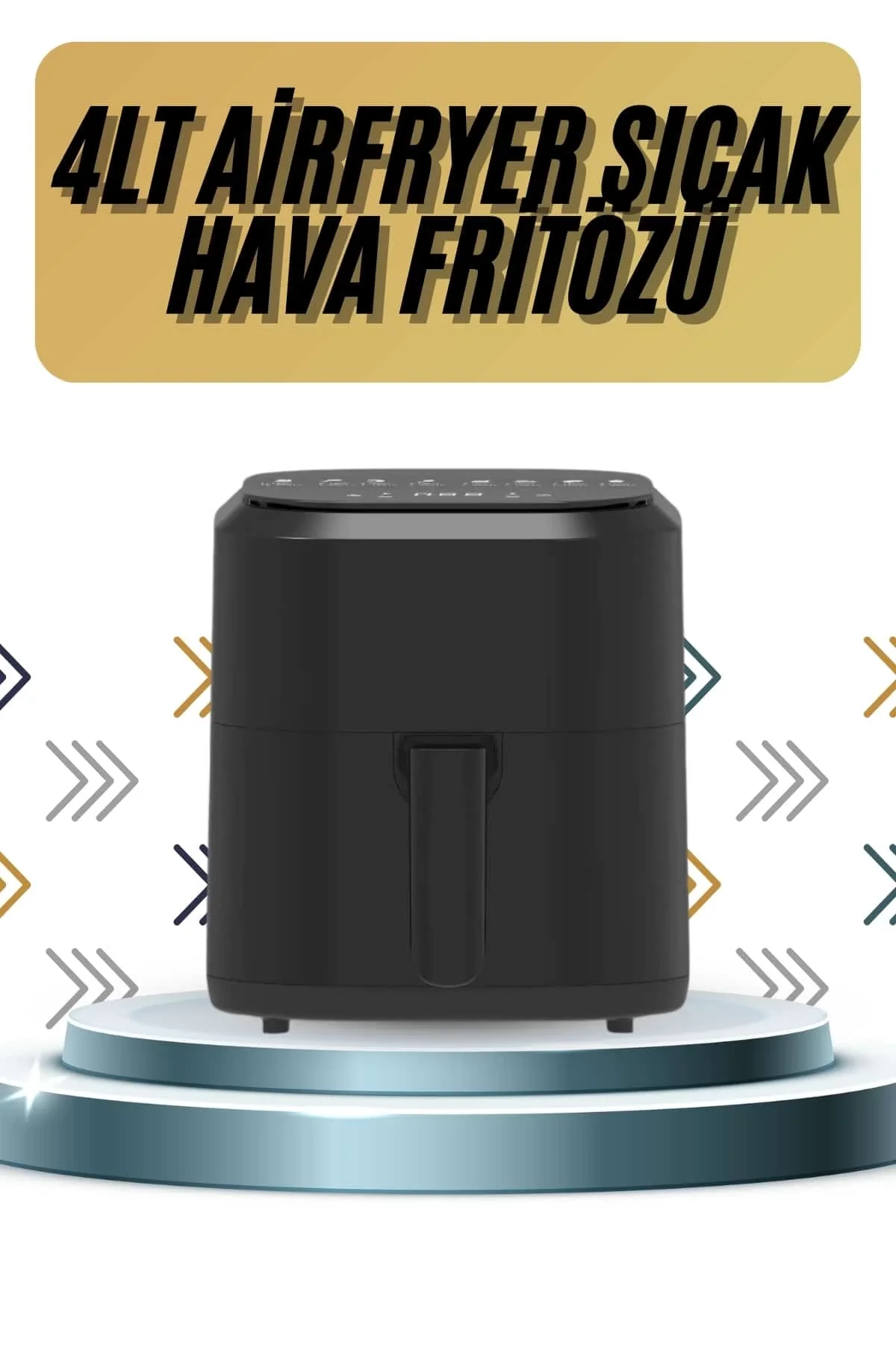 Mey İthalat® 4L Airfryer Hazneli Hava Fritözü Yağsız Fritöz Taşın