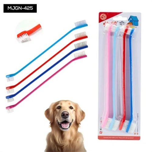 Mey İthalat® 4'LÜ KEDİ KÖPEK DİŞ FIRÇASI SETİ
