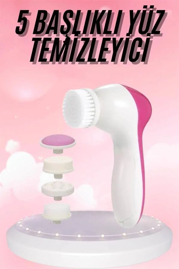 Mey İthalat® 5 Başlıklı Titreşimli Cilt Temizleme Seti Canlandırı