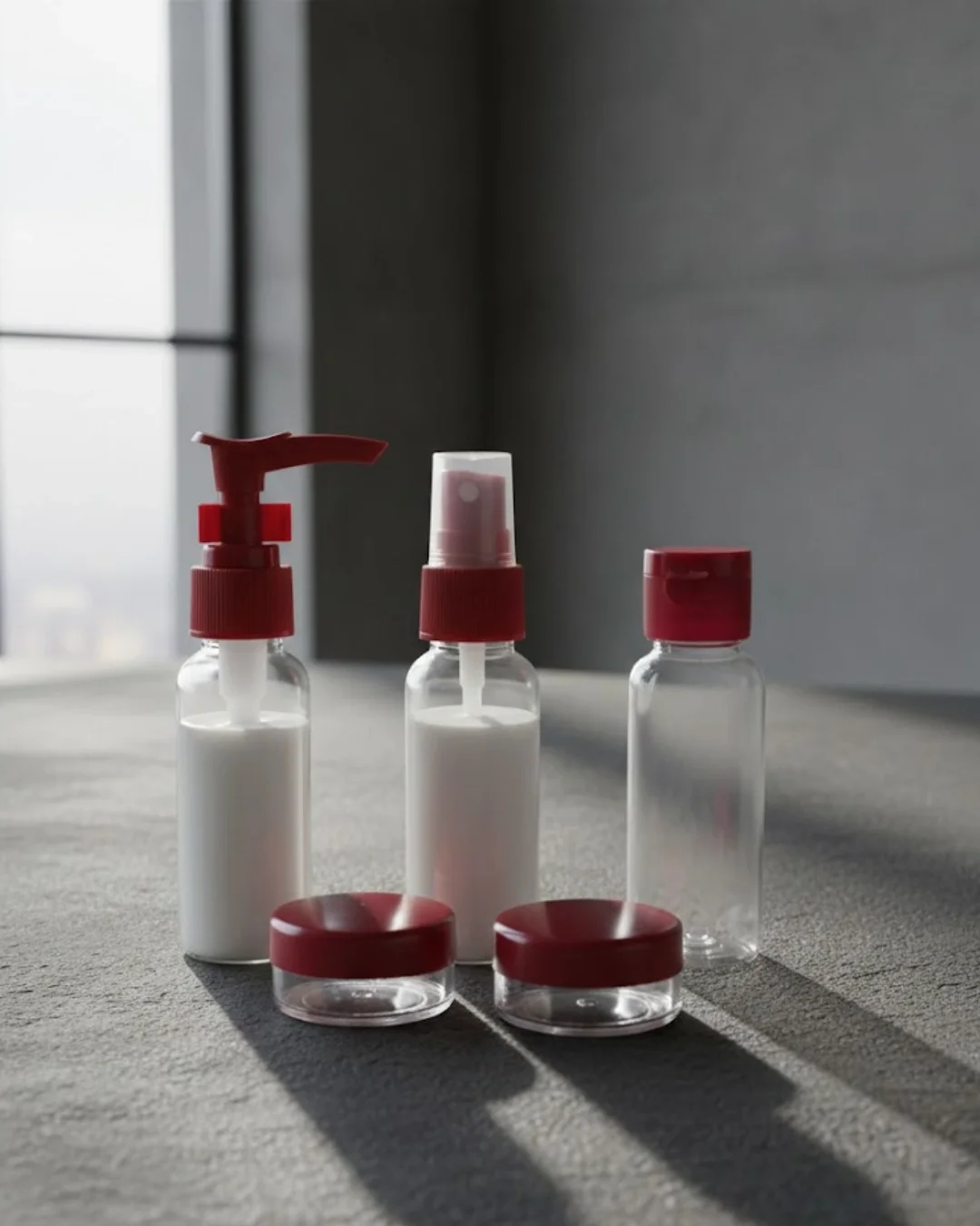 Mey İthalat® 5 Parça Seyahat Dolum Şişesi Seti 30 ml Hafif Tasarı