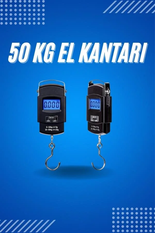 Mey İthalat® 50 Kg Dijital El Terazisi Cep Tartısı El Kantarı Ter