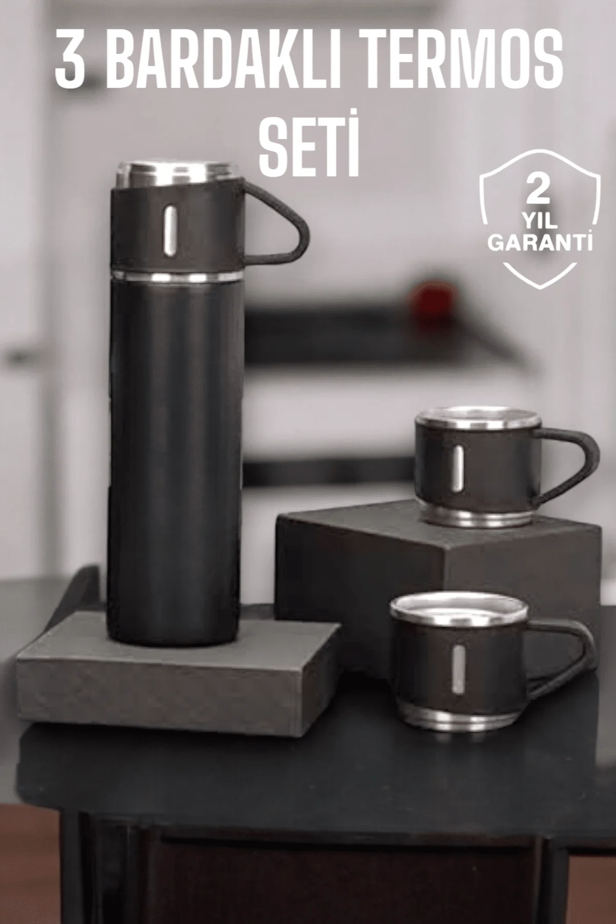Mey İthalat® 500 ml Kapasiteli Taşınabilir Basınçlı Termos Seti G