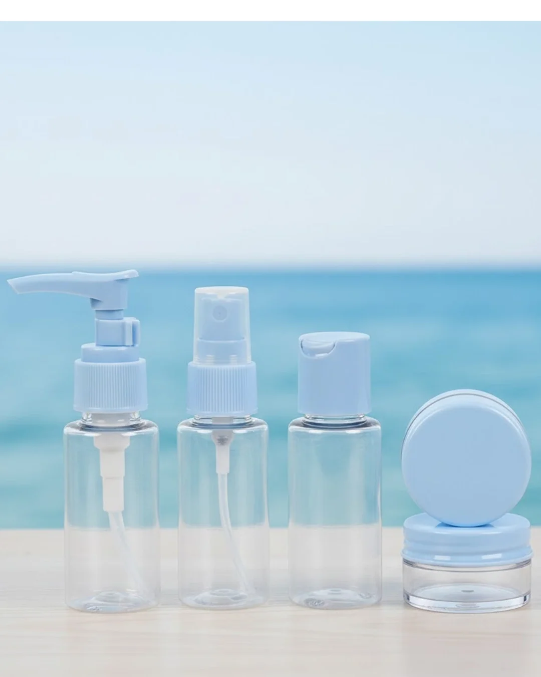 Mey İthalat® 5’li Seyahat Dolum Şişe Seti 30 ml Şeffaf Taşıma Çan