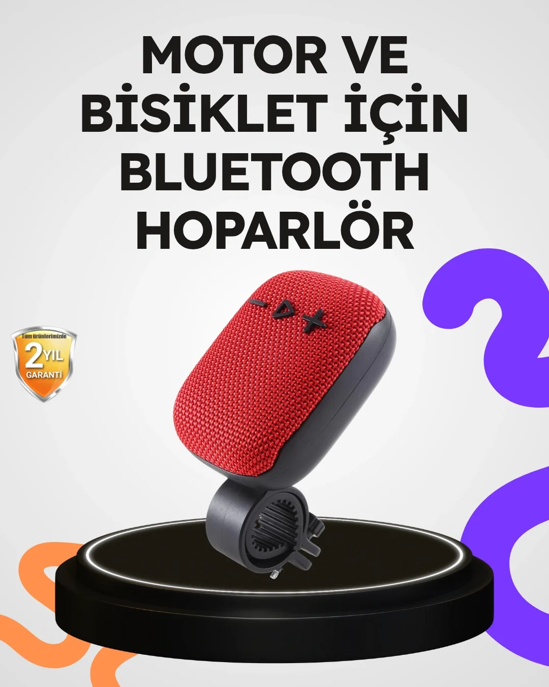Mey İthalat® 5W Kablosuz Bluetooth Hoparlör Güçlü Bas ve FM Radyo