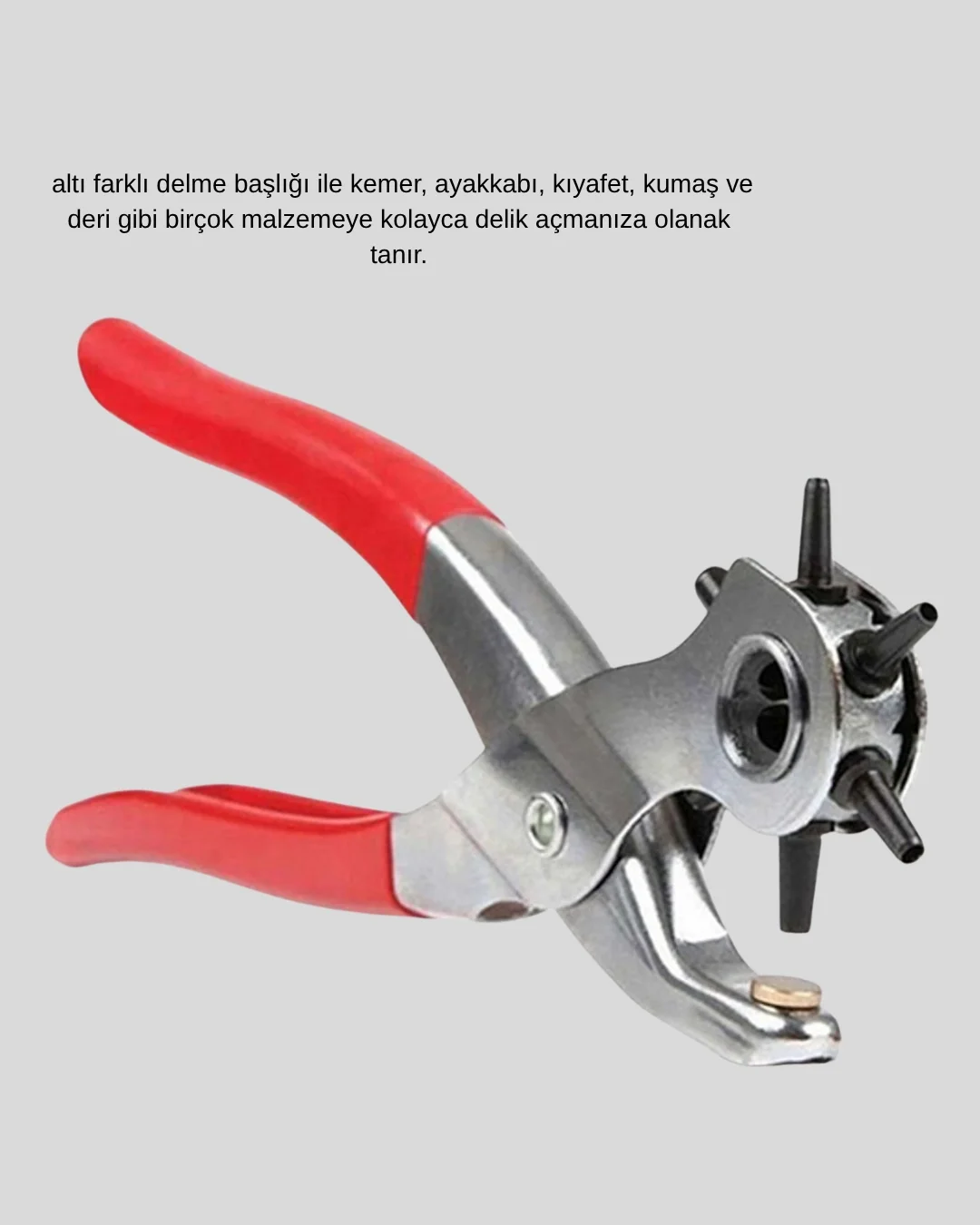 Mey İthalat® 6 Başlıklı Kemer Delme Pense Paslanmaz Çelik Çok Ama