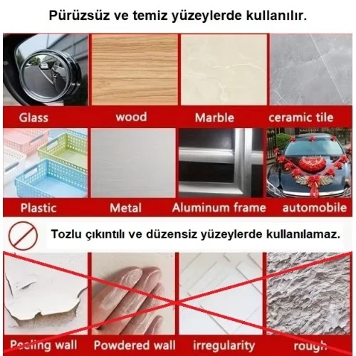 Mey İthalat® 60 Parça Kolay Açılır Güçlü Çift Taraflı Bant 18mm*5