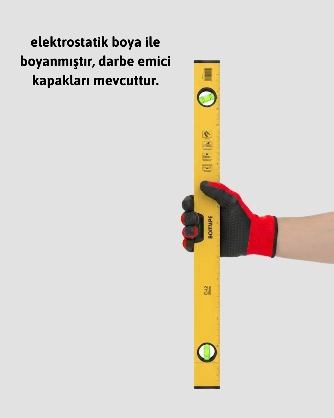 Mey İthalat® 600 mm Su Terazisi Sarı Dayanıklı Gövde Hassas Ölçüm