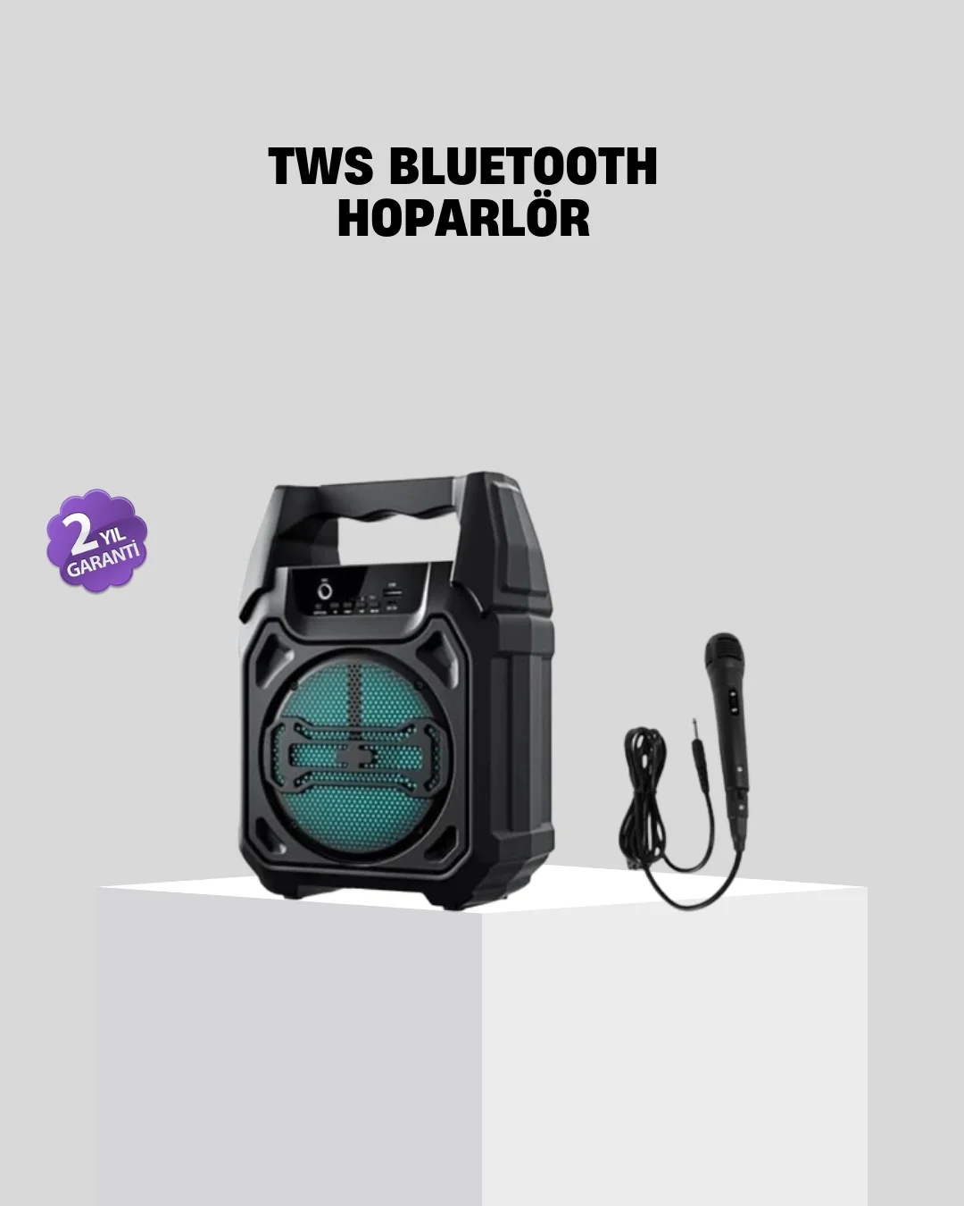 Mey İthalat® 6.5 İnç Bluetooth Hoparlör Mikrofonlu Taşınabilir Ka