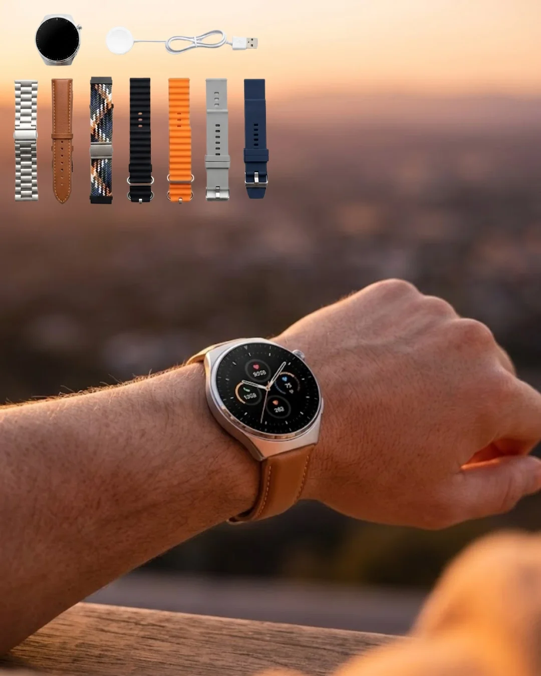 Mey İthalat® 7 Kordonlu Akıllı Saat Bluetooth Arama Bildirim ve S