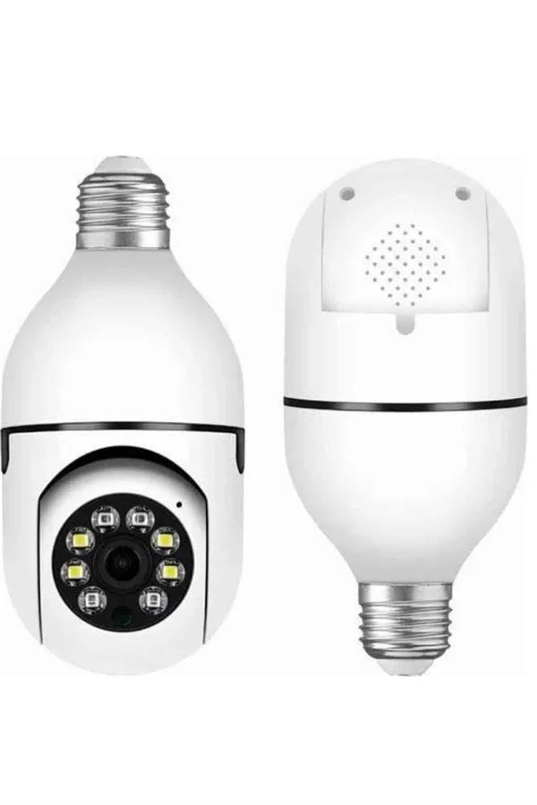 Mey İthalat® Akıllı Kamera Wifi Kamera Duylu Ampul Görünümlü 360 