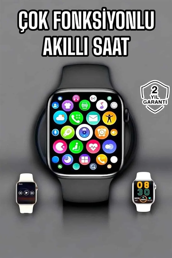 Mey İthalat® Akıllı Saat Amoled Ekran GPS ve Uyku Takibi Bluetoot