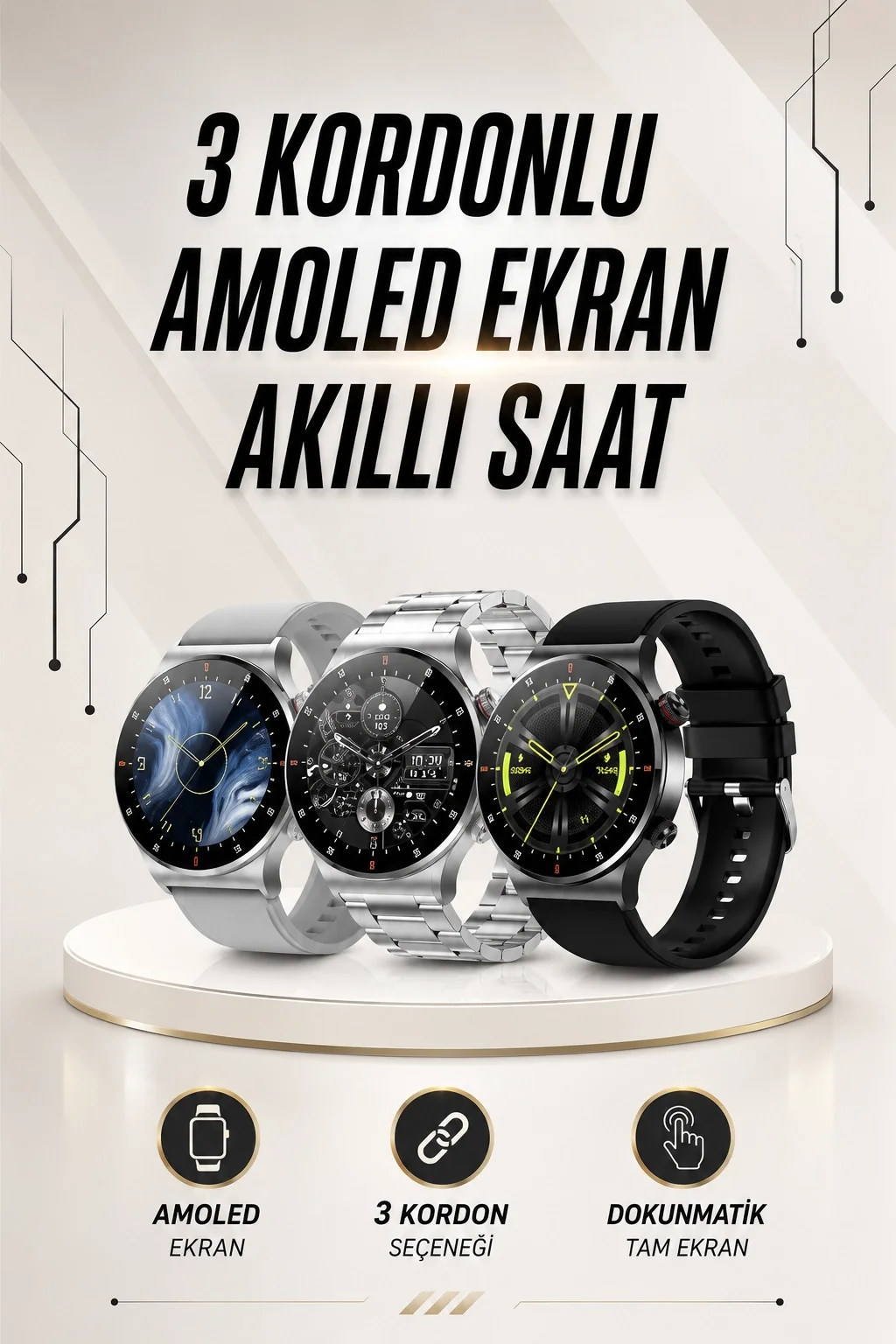 Mey İthalat® Akıllı Saat Arama Cevaplama Müzik Dinleme GPS Takibi