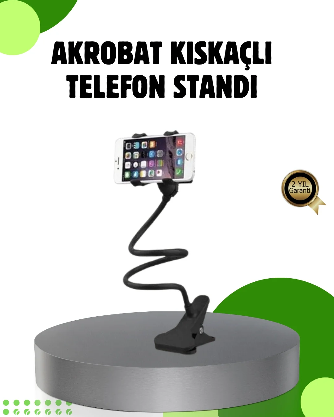 Mey İthalat® Akrobat Masaüstü Mandallı Telefon Tutucu 360 Derece 
