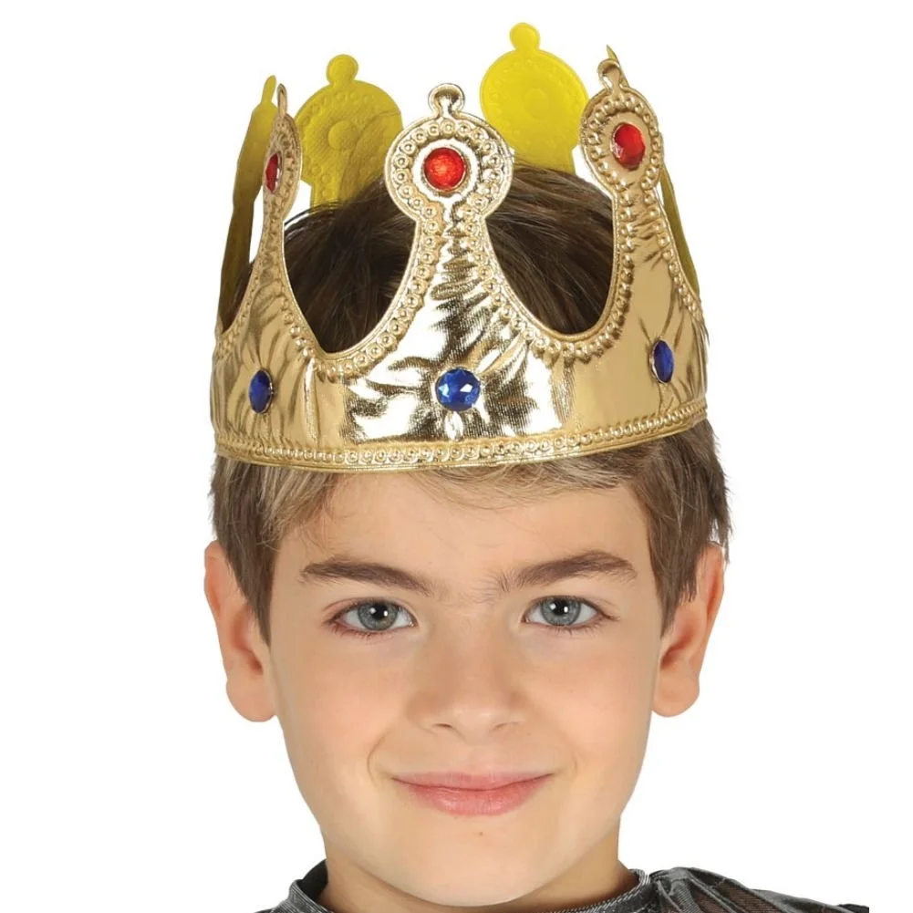 Mey İthalat® Altın Renk Eva Malzemeden İmal Çocuk Kral Tacı 57 cm