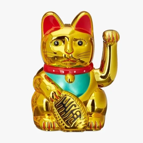 Mey İthalat® Altın Rengi Şanslı Kedi
