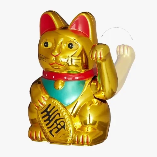 Mey İthalat® Altın Rengi Şanslı Kedi