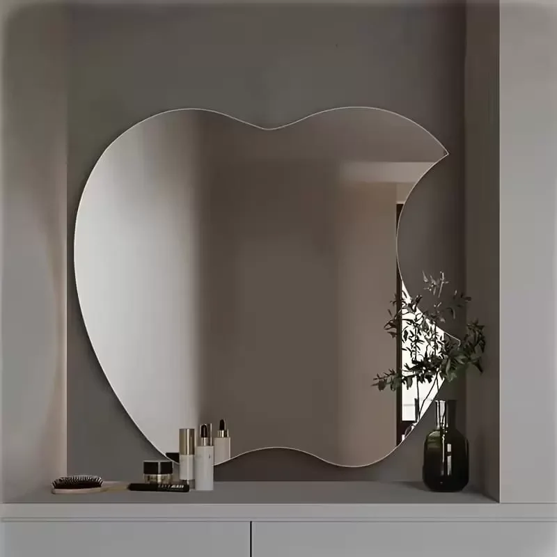 Mey İthalat® Apple Tasarım Kırılmayan Pleksi Duvar Aynası - 30x30 Mey İthalat® Apple Tasarım Kırılmayan Pleksi Duvar Aynası - 30x30