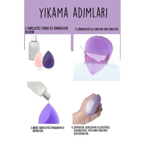 Mey İthalat® Armut Sünger Seti 4 Adet