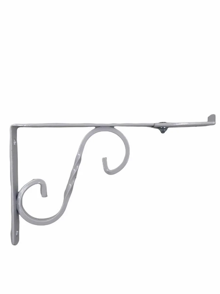 Mey İthalat® Ayarlı Ferforje Raf Altı No:2 Beyaz 20X15