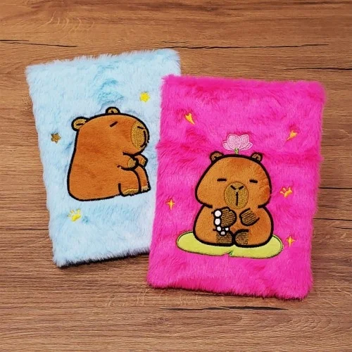 Mey İthalat® Ayıcık Motifli Peluş Kapaklı Defter