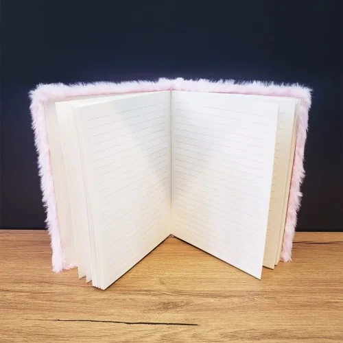 Mey İthalat® Ayıcık Motifli Peluş Kapaklı Defter