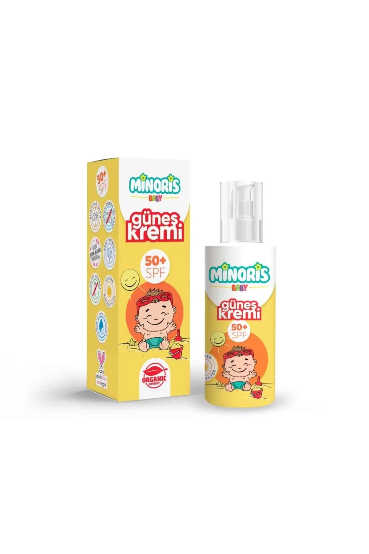 Mey İthalat® Baby Organik Güneş Kremi 50 Spf 150 ml