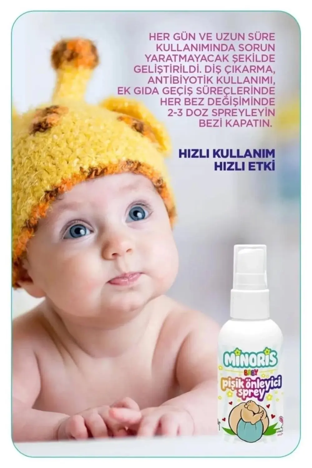 Mey İthalat® Baby Organik Pişik Önleyici Sprey 100 ml