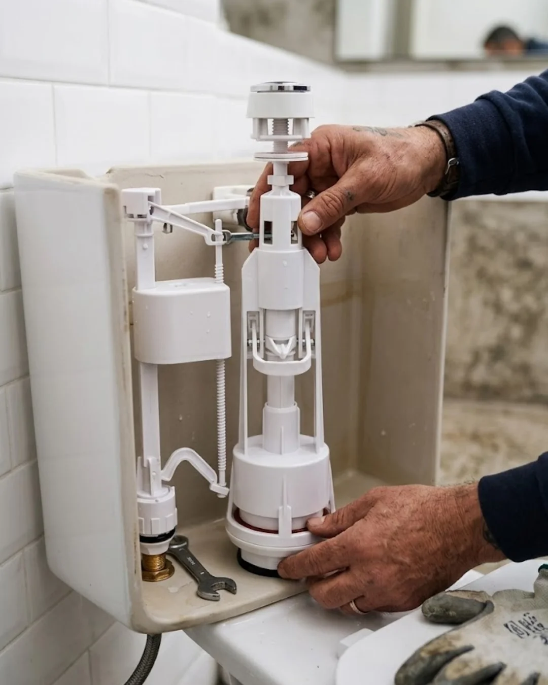 Mey İthalat® Basmalı Rezervuar İç Takımı Alt Girişli Sessiz Su Do