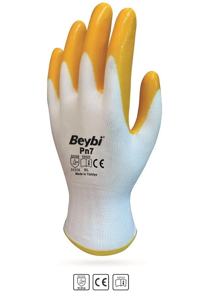 Mey İthalat® Beybi PN7 No:9 Sarı Nitril Eldiven Mey İthalat® Beybi PN7 No:9 Sarı Nitril Eldiven