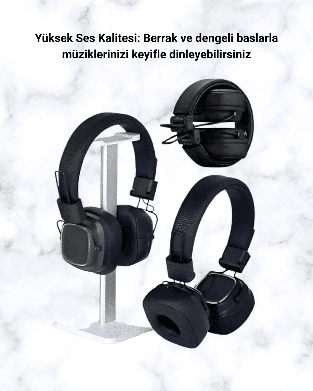 Mey İthalat® Bluetooth 5.3 Rainbow Işıklı Kulak Üstü Kablosuz Kul