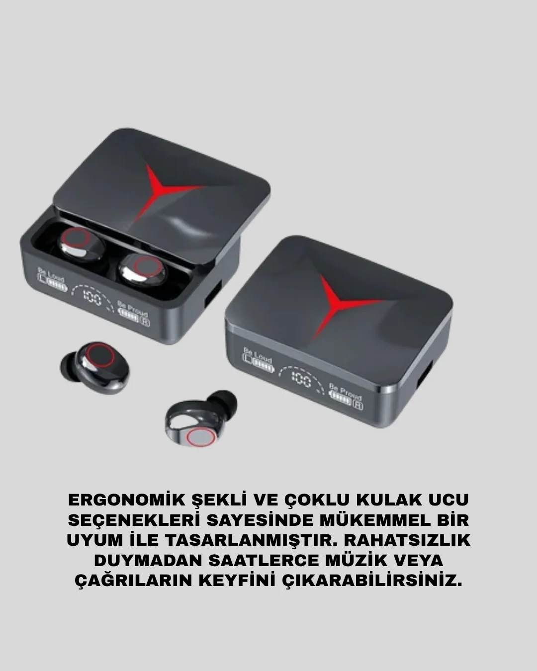 Mey İthalat® Bluetooth 5.3 Kablosuz Kulaklık – Dokunmatik Kontrol