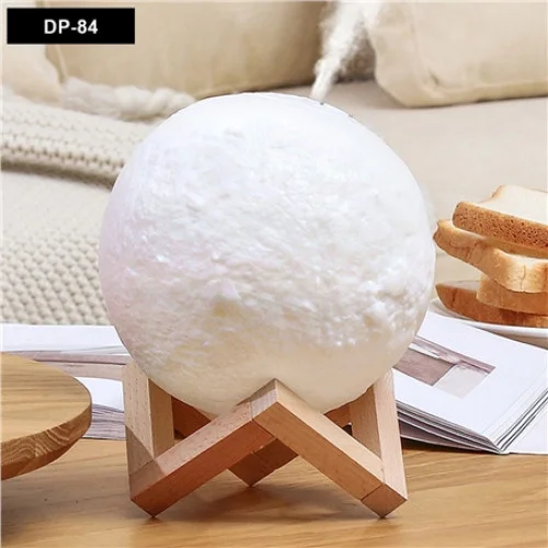 Mey İthalat® Buharlı Standlı 3D Ay Gece Lambası Dekoratif Küre Le