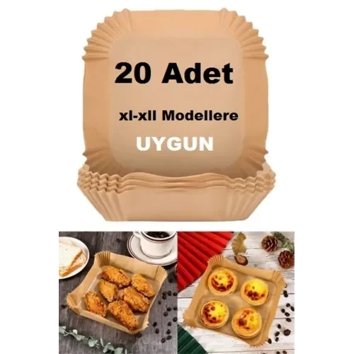 Büyük Boy Air Fryer Fritöz Pişirme Kağıdı 20 Adet Büyük Boy Air Fryer Fritöz Pişirme Kağıdı 20 Adet