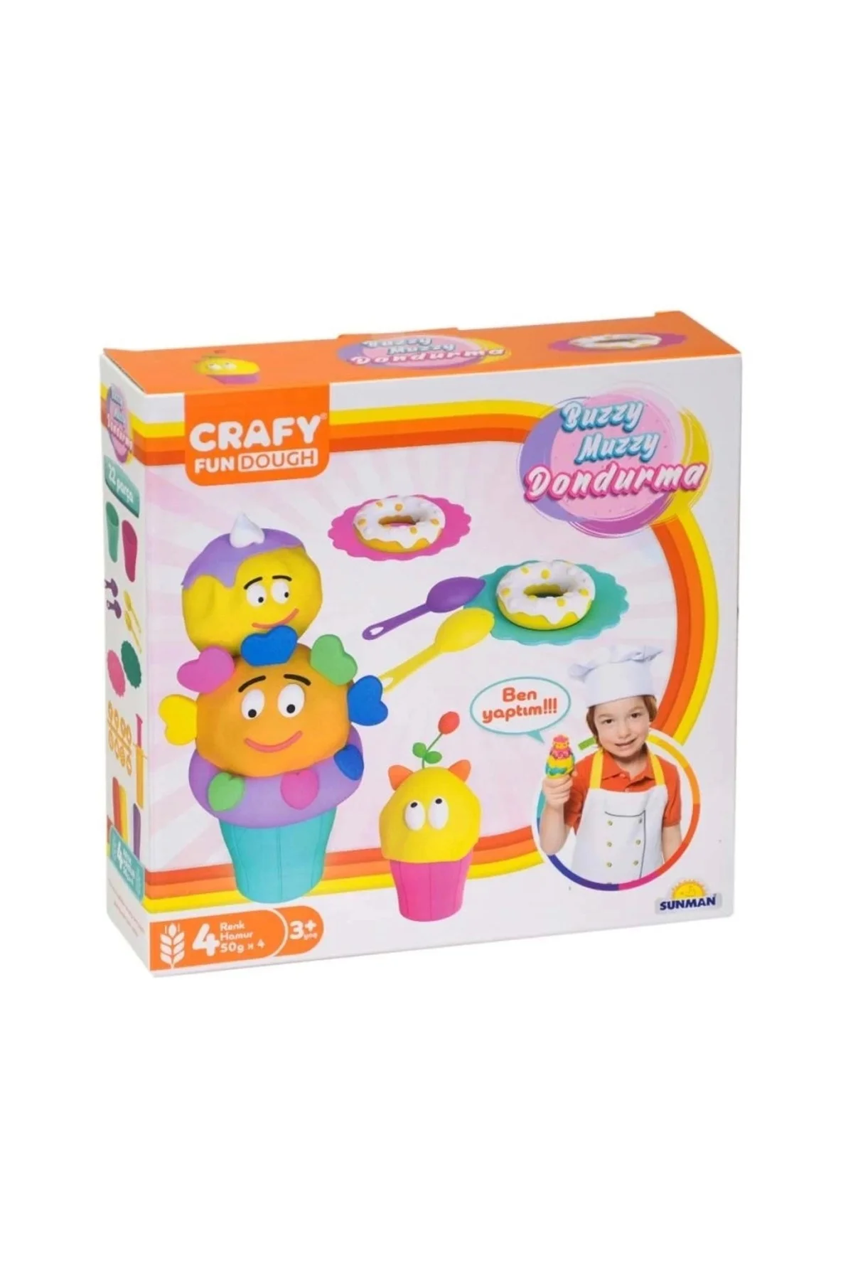 Mey İthalat® Buzzy Muzzy Dondurma Oyun Hamuru Seti 200 gr