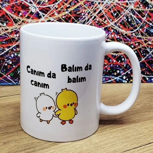 Mey İthalat® Canım Da Canım Balım Da Balım Tasarımlı Kupa Bardak