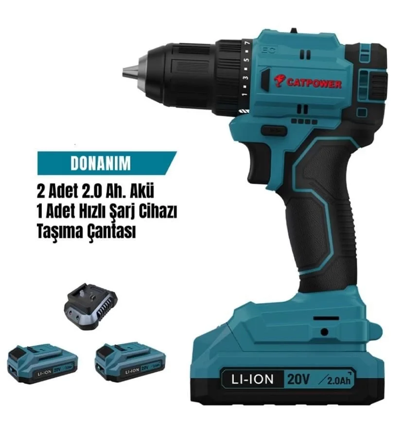 Mey İthalat® Cat Power 4213 Akülü Vidalama 2,0 Ah Çift Akülü Mey İthalat® Cat Power 4213 Akülü Vidalama 2,0 Ah Çift Akülü
