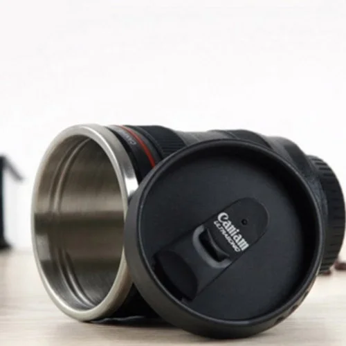Mey İthalat® Çelik Objektif Lens Tasarımlı Kupa Bardak