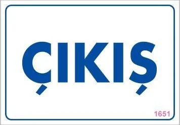 Mey İthalat® Çıkş Uyarı Levhası 17,5x25 KOD:1651