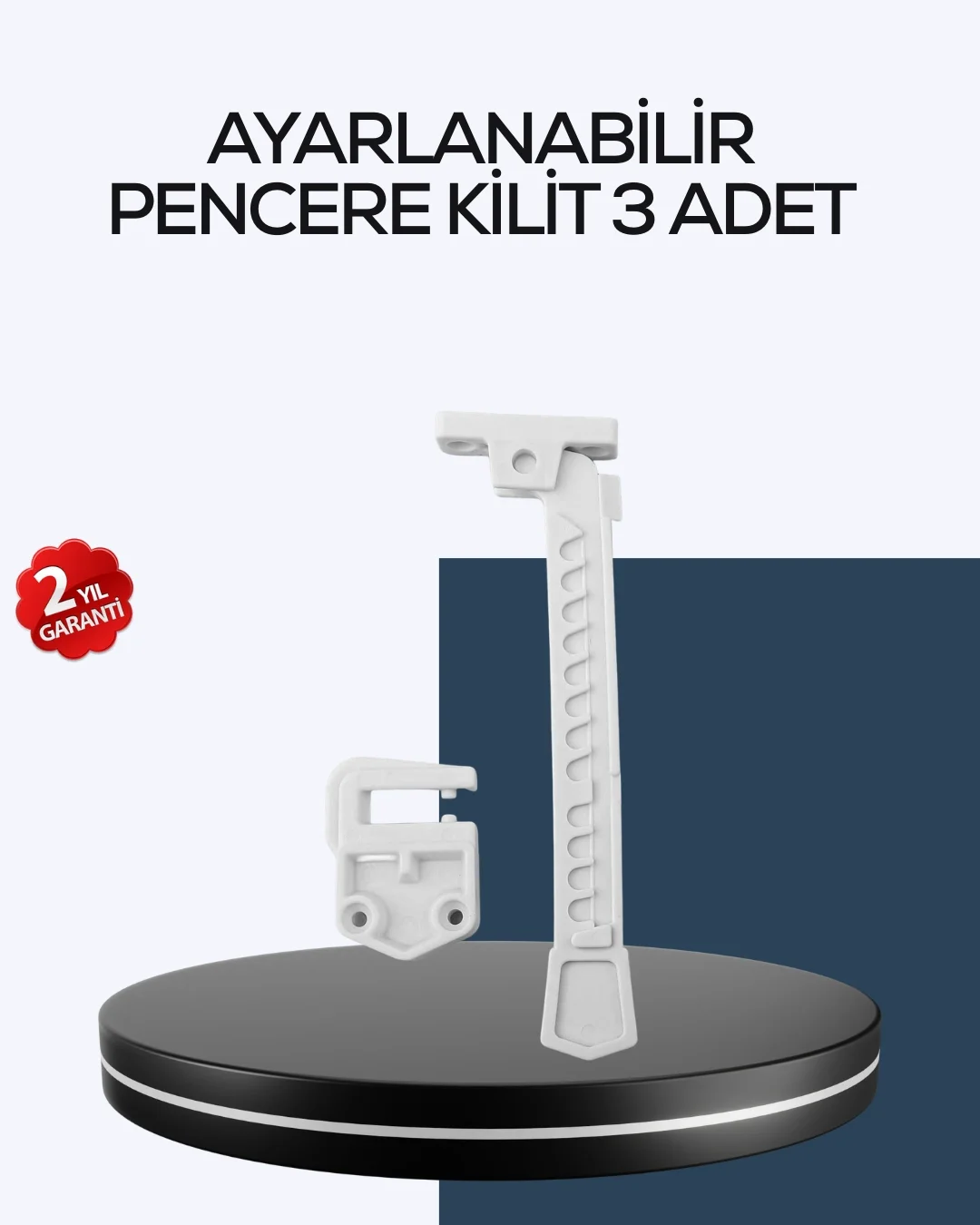 Mey İthalat® Çocuk Güvenliği İçin Cam Pencere Kilidi 3 Adet