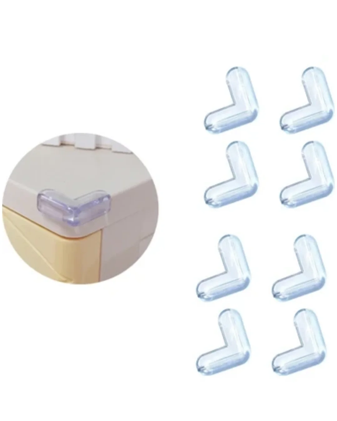 Mey İthalat® Çocuk Güvenlik Köşe Koruyucu 8 Li Set Masa Sehpa Köş