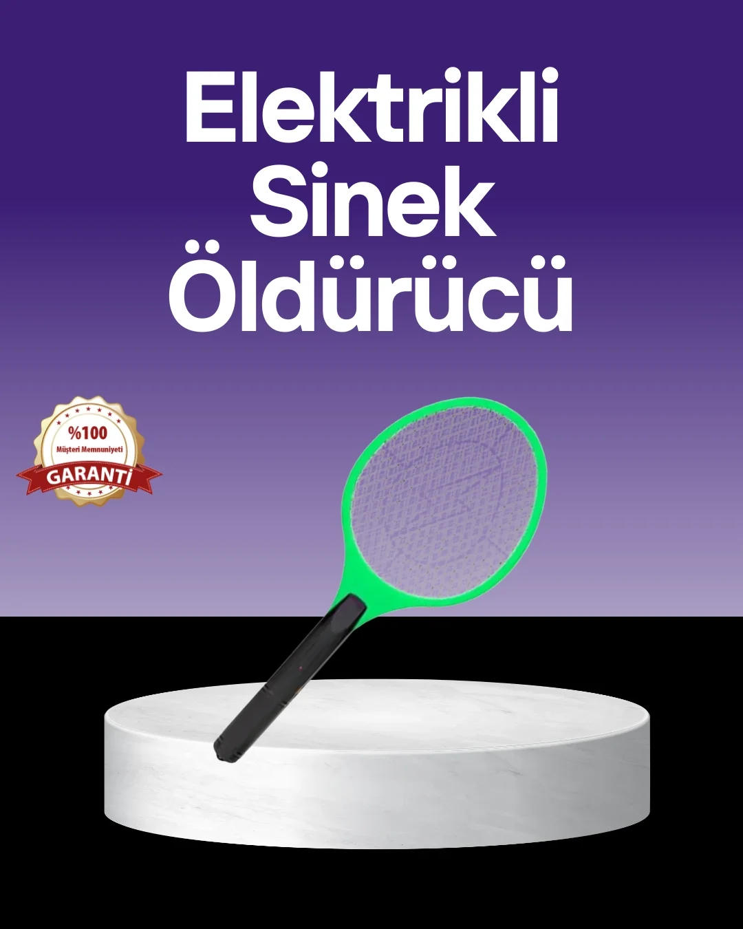 Mey İthalat® Çocuk ve Evcil Hayvan Dostu Elektrikli Sinek Raketi 