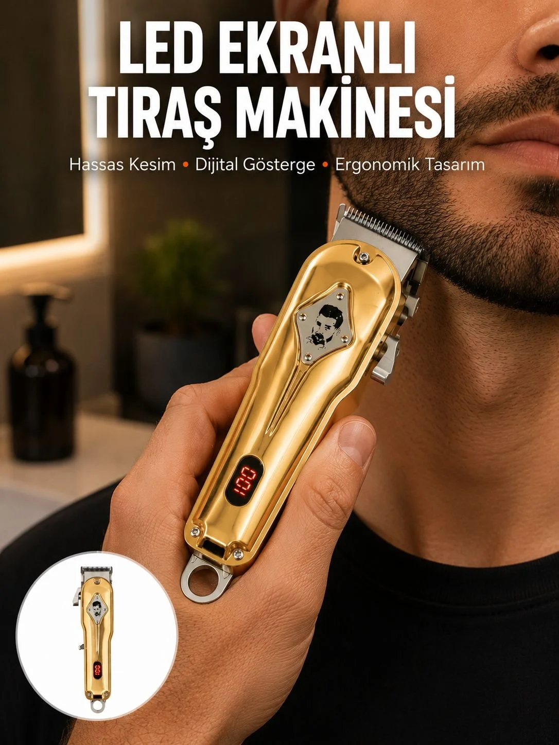 Mey İthalat® Çok Fonksiyonlu Saç, Sakal ve Vücut İçin Tıraş Makin