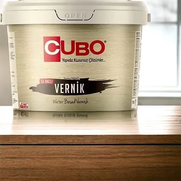 Mey İthalat® Cubo Su Bazlı Parlak Vernik Şeffaf 0,75 Litre