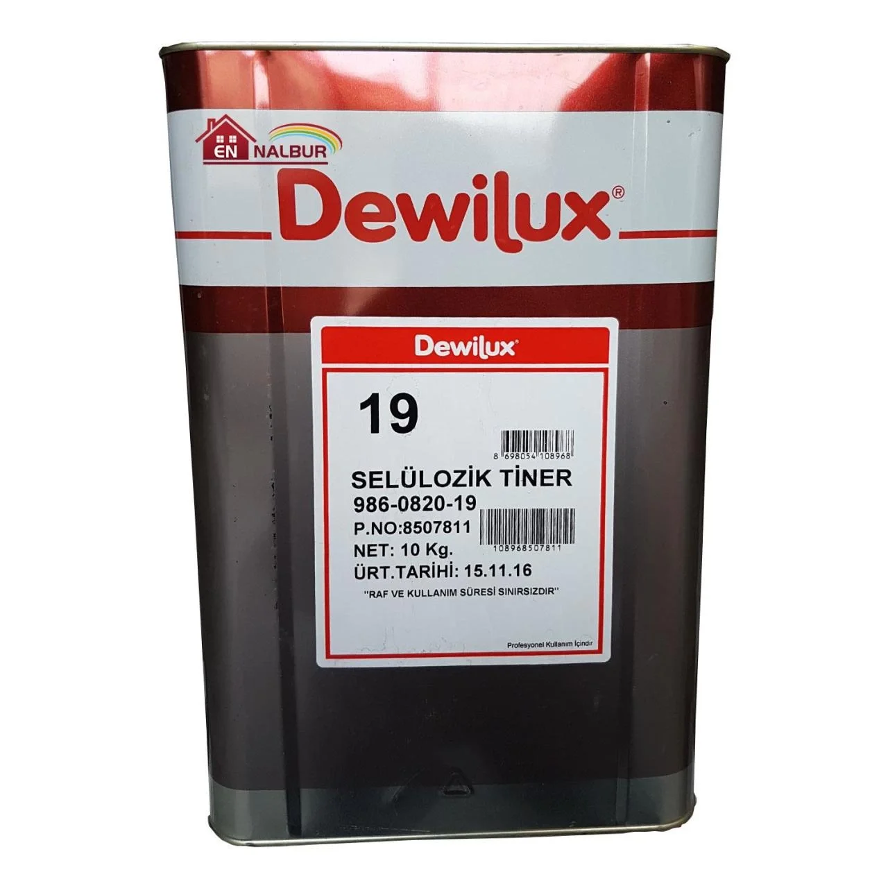 Mey İthalat® Dewilüx Selülozik Tiner 10 Kg (12 Litre) Mey İthalat® Dewilüx Selülozik Tiner 10 Kg (12 Litre)