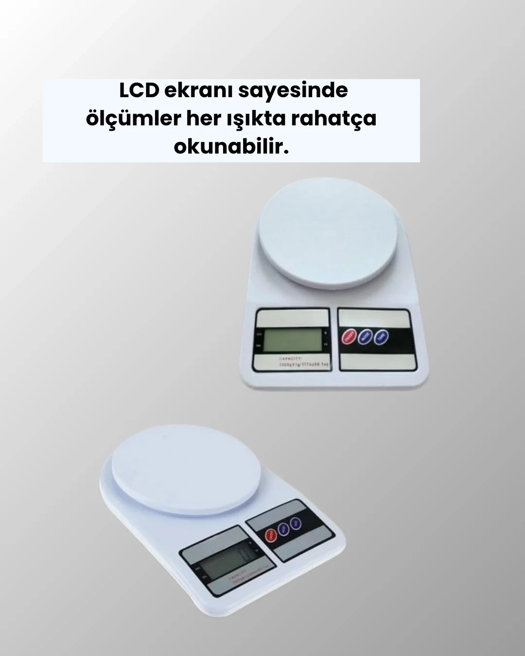 Mey İthalat® Dijital Mutfak Terazisi 10kg Kapasiteli 1g Hassasiye