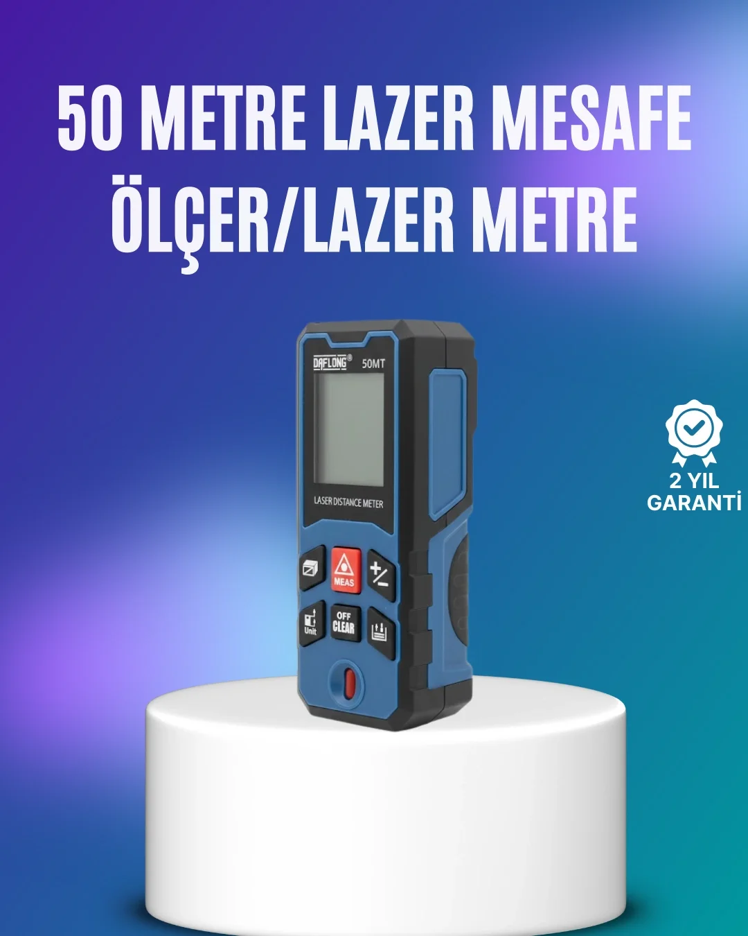 Mey İthalat® Dijital Lazer Mesafe Ölçüm Cihazı İnşaat ve Ev Kulla