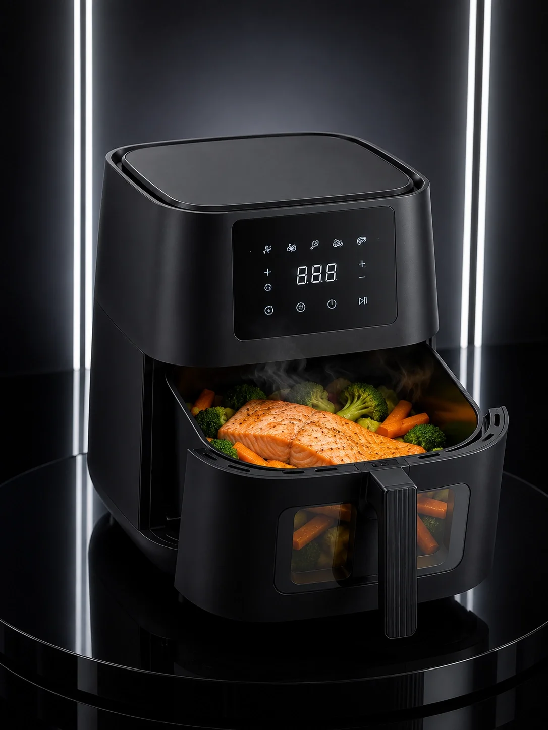 Mey İthalat® Dokunmatik Ekranlı Air Fryer Sağlıklı Yağsız Pişirme