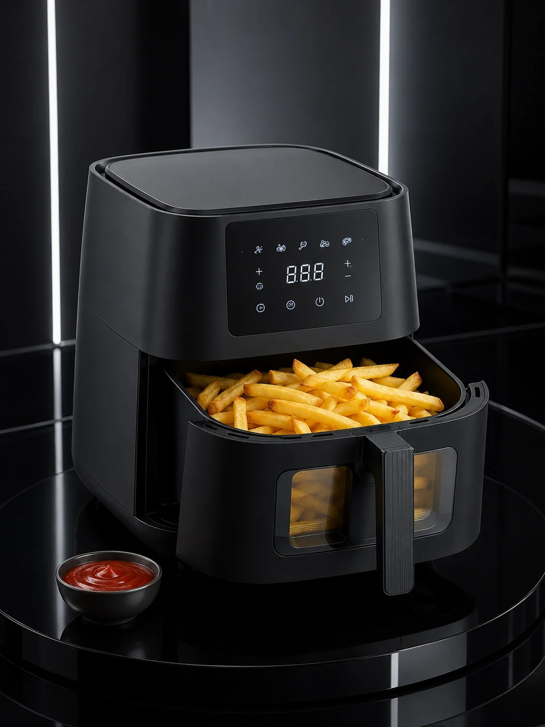 Mey İthalat® Dokunmatik Ekranlı Air Fryer Sağlıklı Yağsız Pişirme